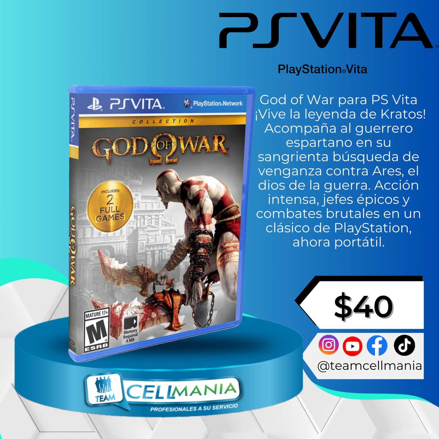 God of War – PS Vita (Juego Físico)